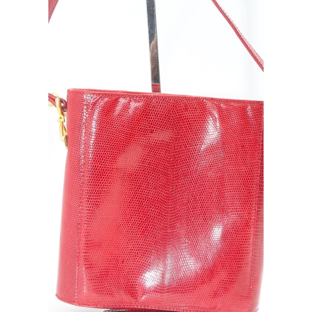 VINTAGE VOTANO WOMEN 
PURSE MADE IN ITALY RED GENUINE LIZARD SKIN
